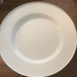 Pottery Barn 12” Dinner plate from the Partyware collection. White. New w tag